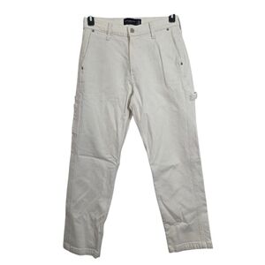 Abercrombie & Fitch 90s Loose Jeans Cream Ivory Size 29 Carpenter Utility